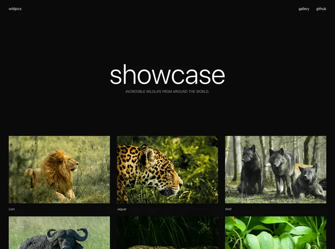 screenshot of Wildpics