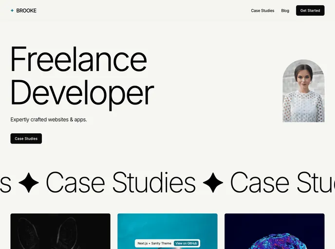 screenshot of Next Sanity Theme
