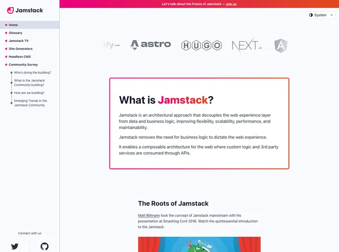 Jamstack.org screenshot
