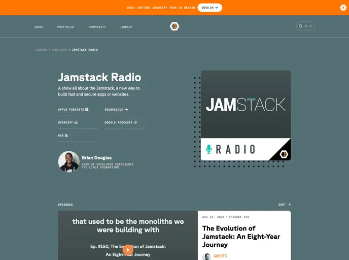 screenshot of JAMstackRadio