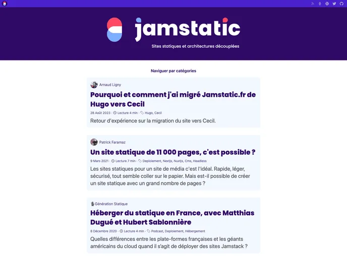 screenshot of Jamstatic Fr