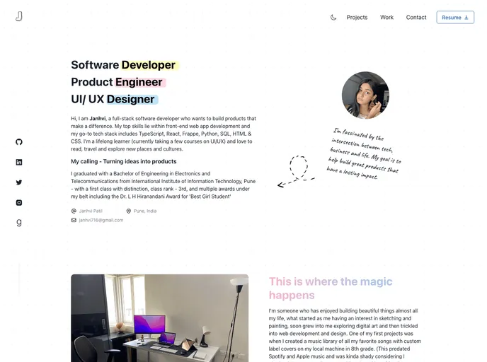 screenshot of Portfolio