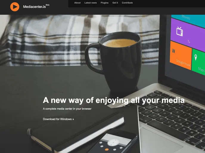 screenshot of Mediacenterjs