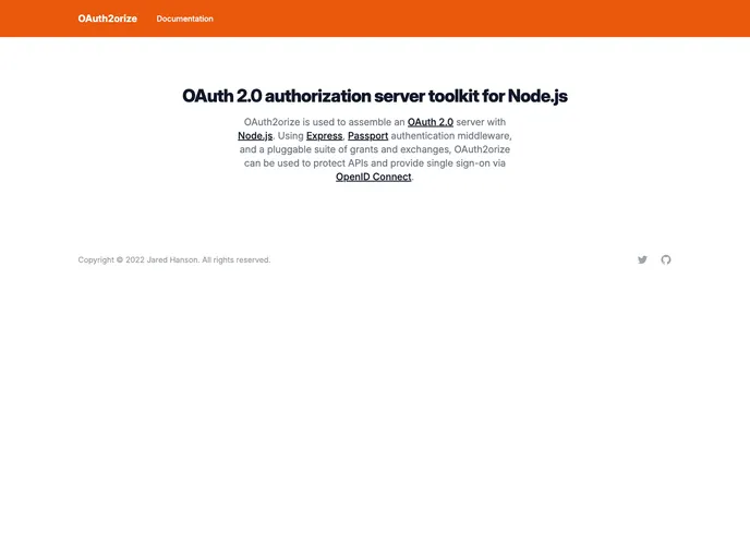 screenshot of Oauth2orize
