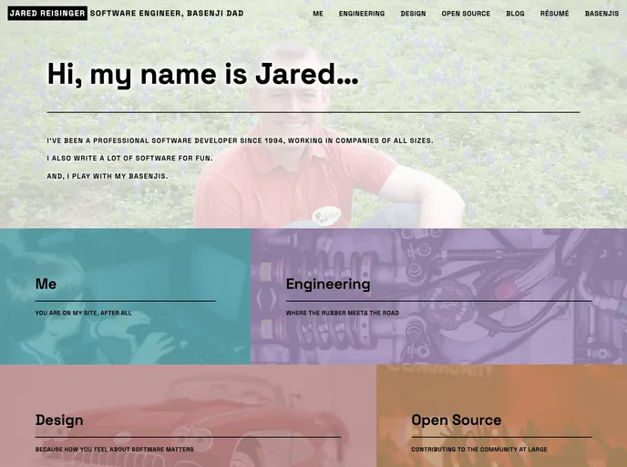 screenshot of Jaredreisinger.com