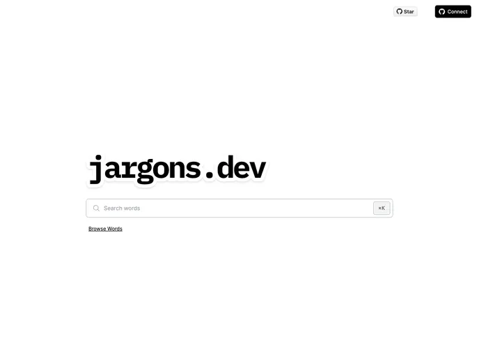 screenshot of Jargons.dev