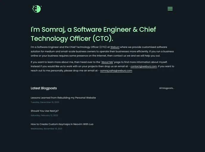 screenshot of Hugo Blog