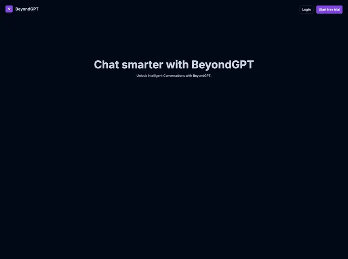 screenshot of Beyondgpt AI Saas