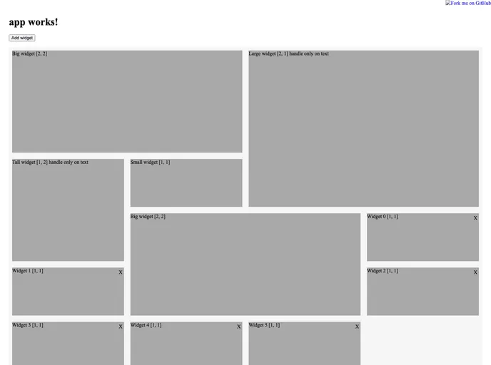 screenshot of Ngx Dashboard