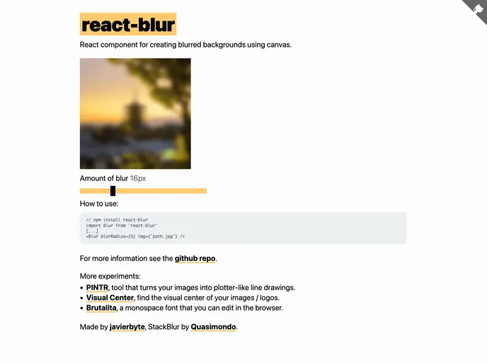 React Blur