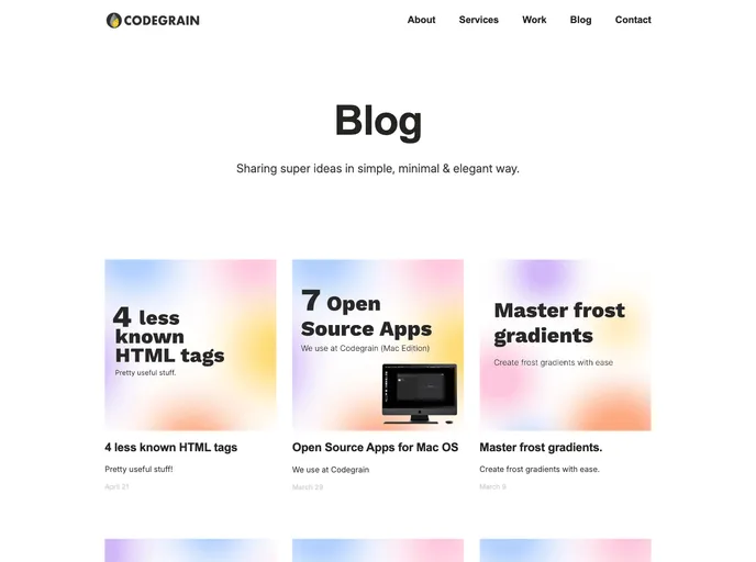 screenshot of Nextjs Blog Page