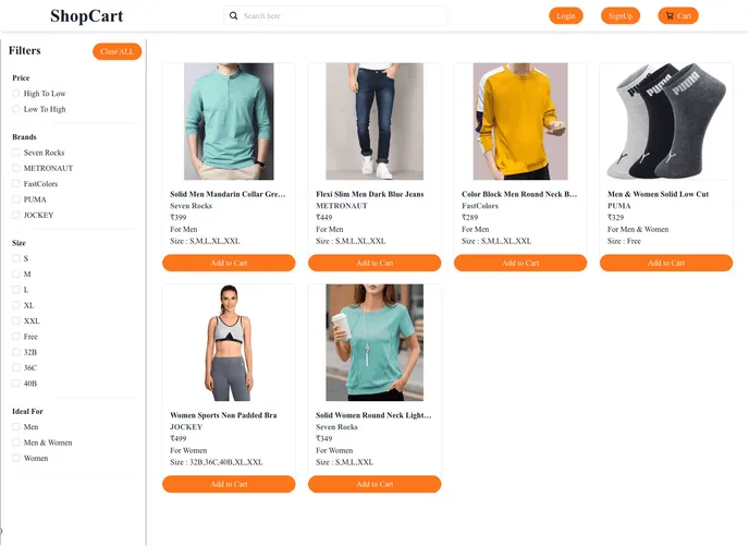 screenshot of ShopCart