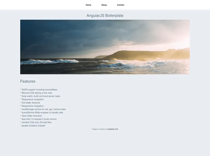 screenshot of AngularJS Boilerplate