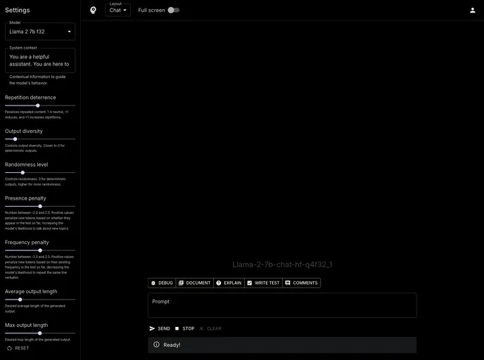 screenshot of Client Llm Vite