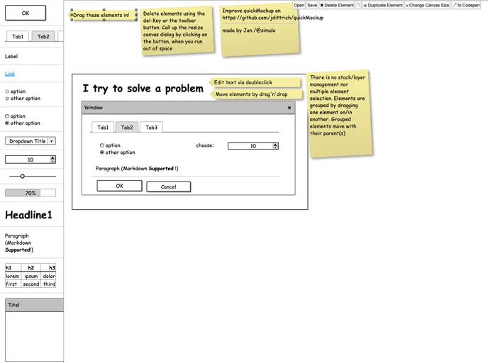 screenshot of QuickMockup