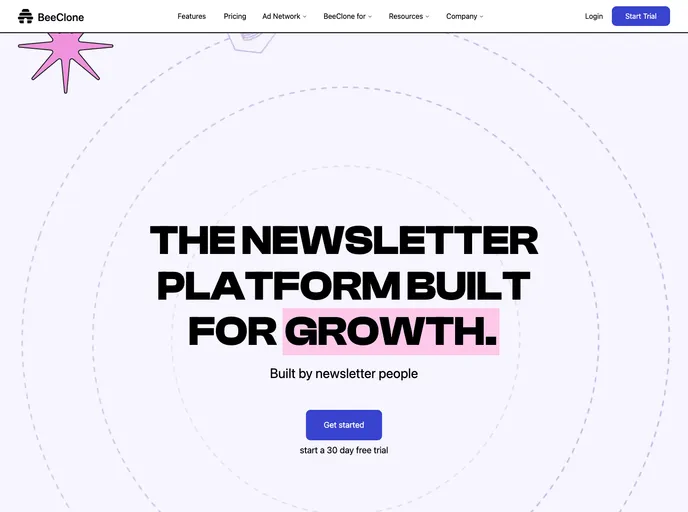 Saas Newsletter screenshot