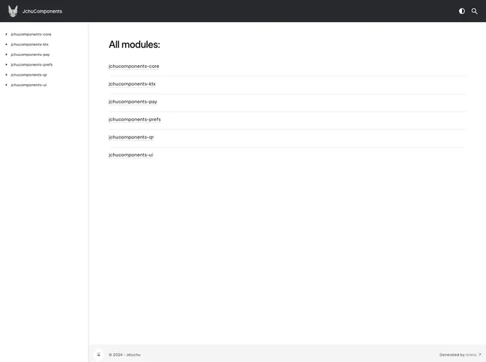 screenshot of Jchucomponents