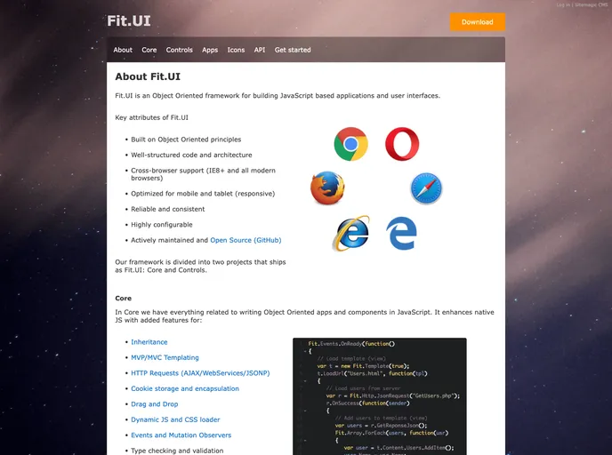 screenshot of Fit.UI