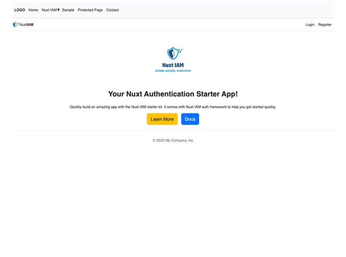 screenshot of Nuxt Iam