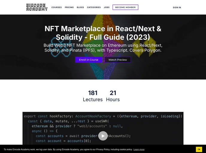 screenshot of Nft Marketplace Template