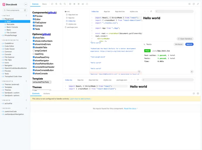 screenshot of Sandpack Vue3
