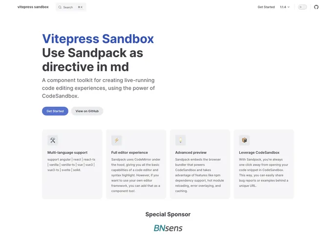 Vitepress Plugin Sandpack