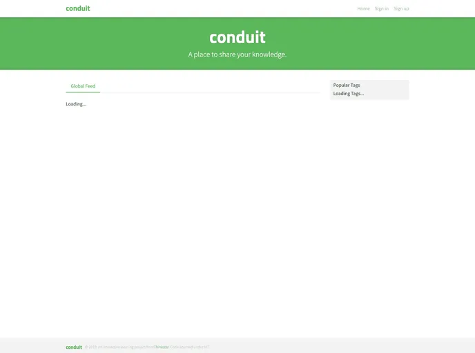 Rust Yew Realworld Example App screenshot