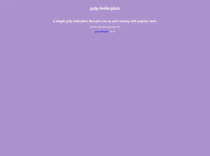 screenshot of Gulp Boilerplate