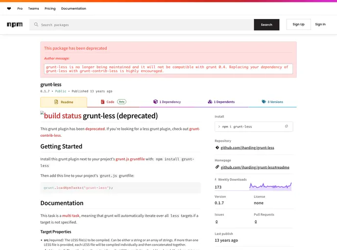 screenshot of Grunt Less