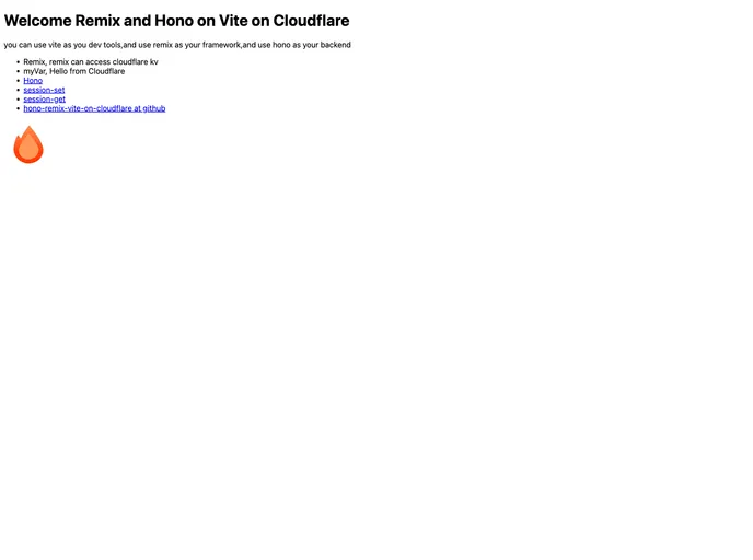 screenshot of Hono Remix Vite On Cloudflare