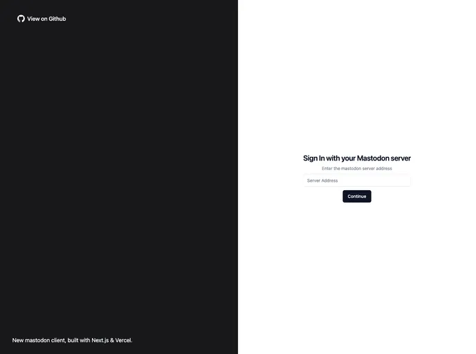 screenshot of Next Mastodon