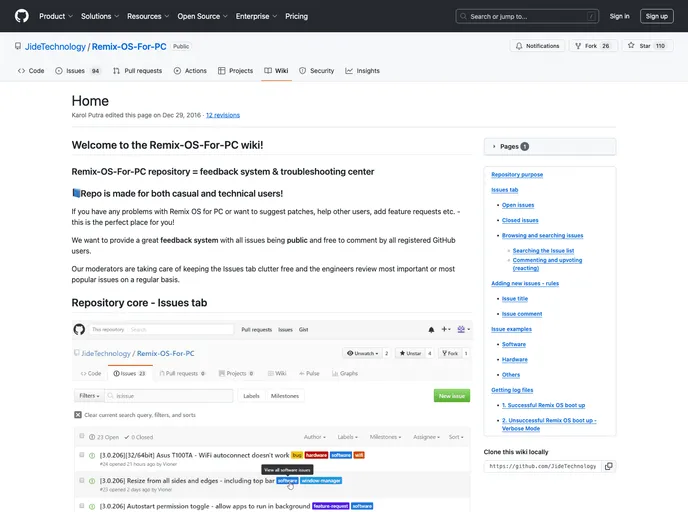 screenshot of Remix OS For PC