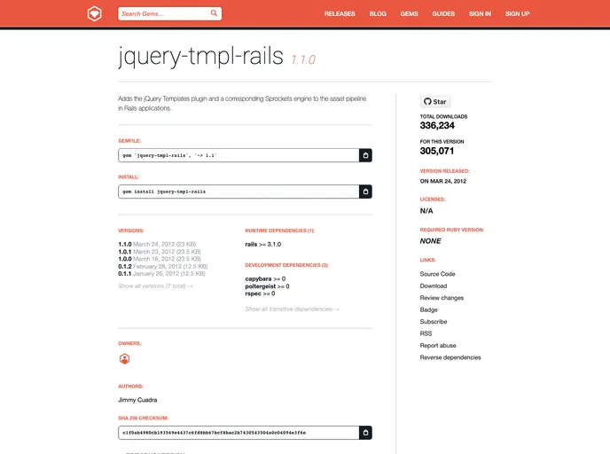 screenshot of Jquery Tmpl Rails