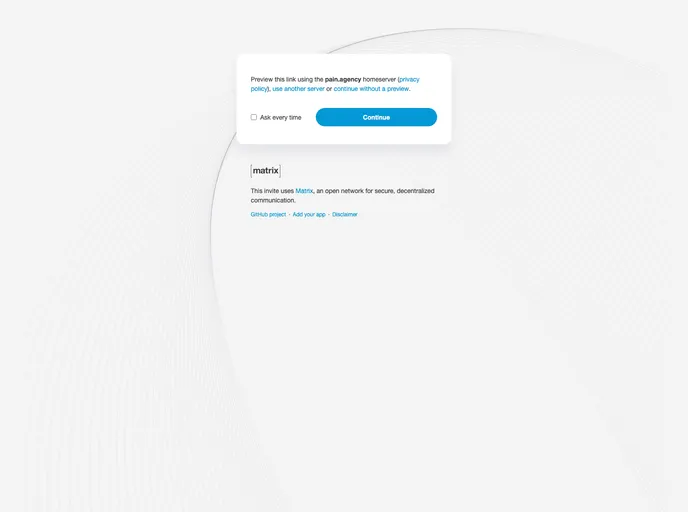 screenshot of Dendrite Admin Interface