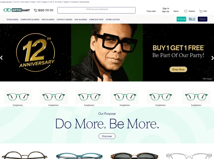 screenshot of Lenskart.com