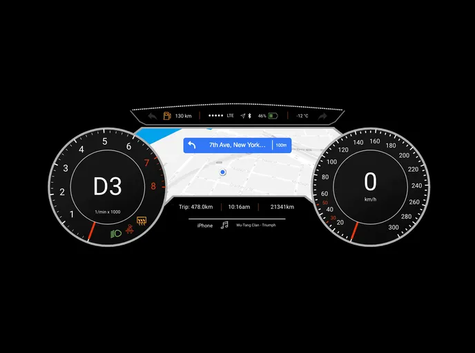 screenshot of D3 Car Dashboard