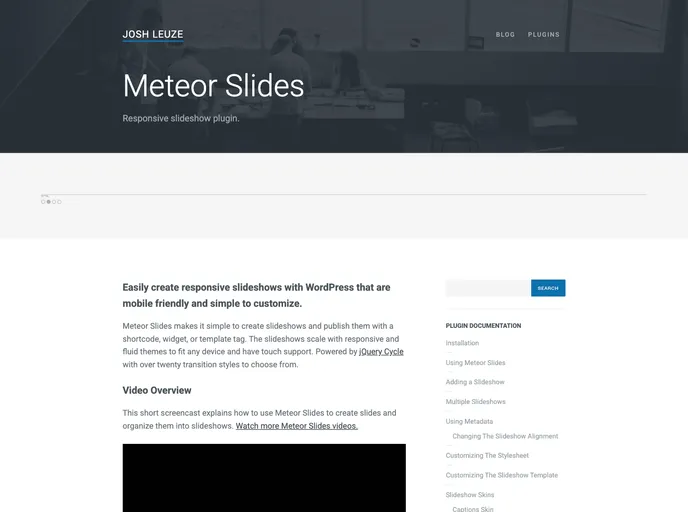 screenshot of Meteor Slides