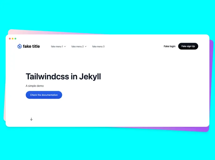 screenshot of Jekyll Tailwindcss
