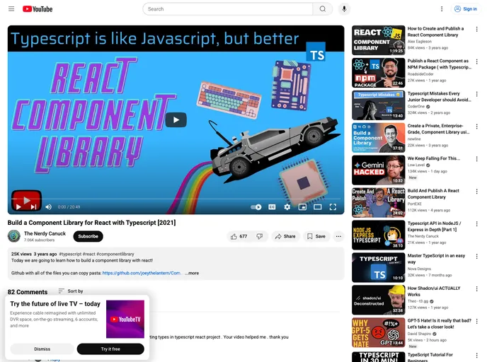screenshot of Component Library