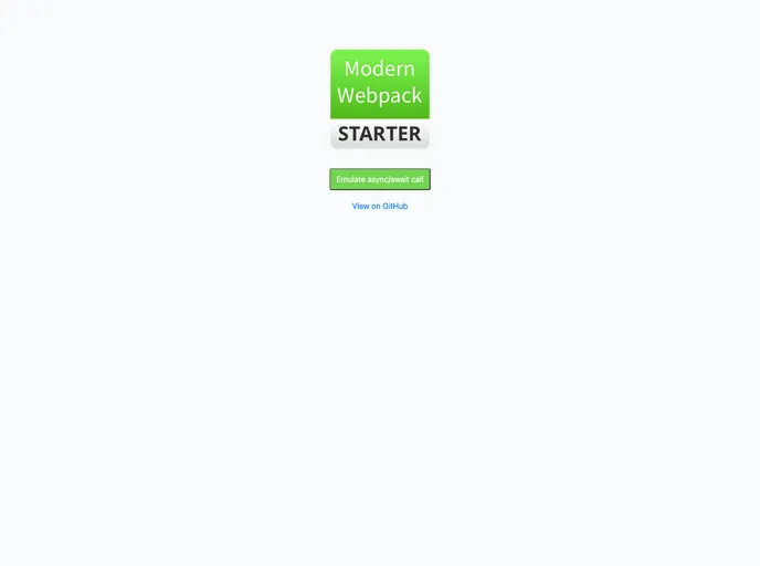 screenshot of Modern Webpack Starter