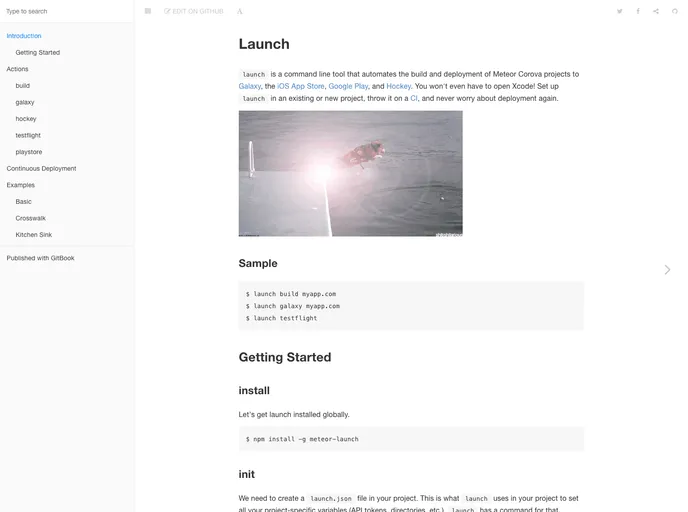 screenshot of Meteor Launch