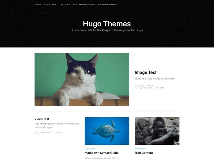 screenshot of Hugo Casper3 Demo