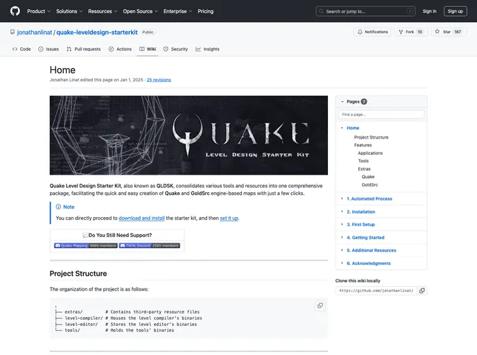 screenshot of Quake Leveldesign Starterkit