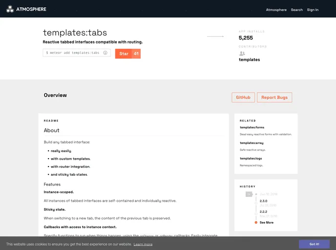 screenshot of Blaze Tabs