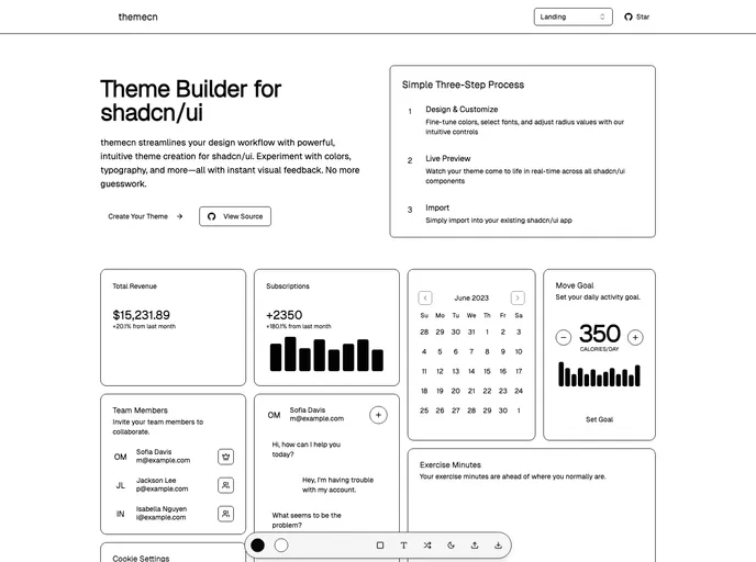 screenshot of Themecn