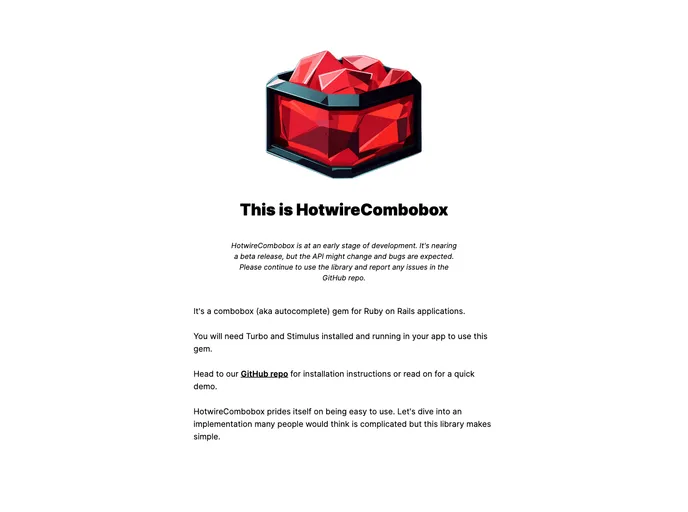 screenshot of Hotwire_combobox