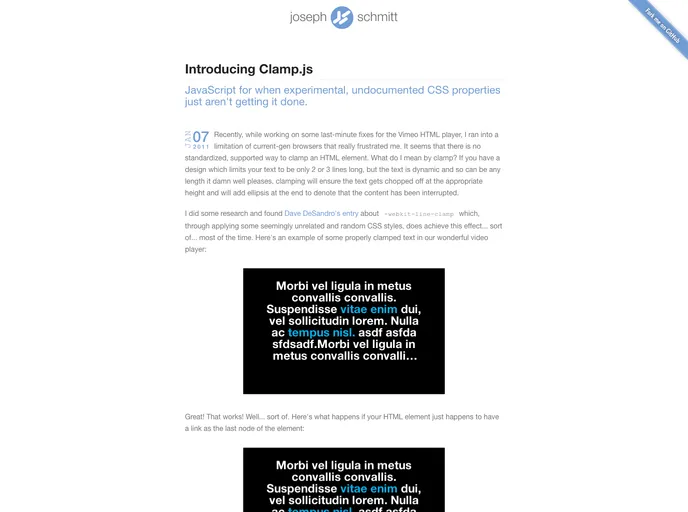 screenshot of Clamp.js