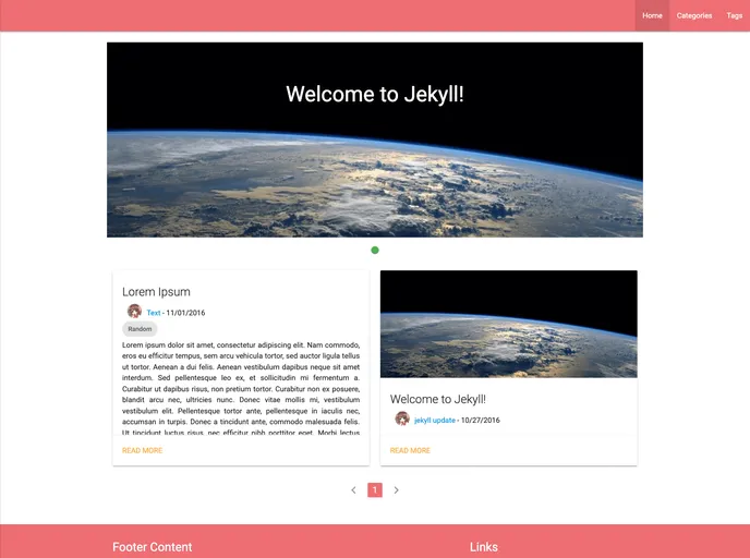 screenshot of Jekyll Avalon