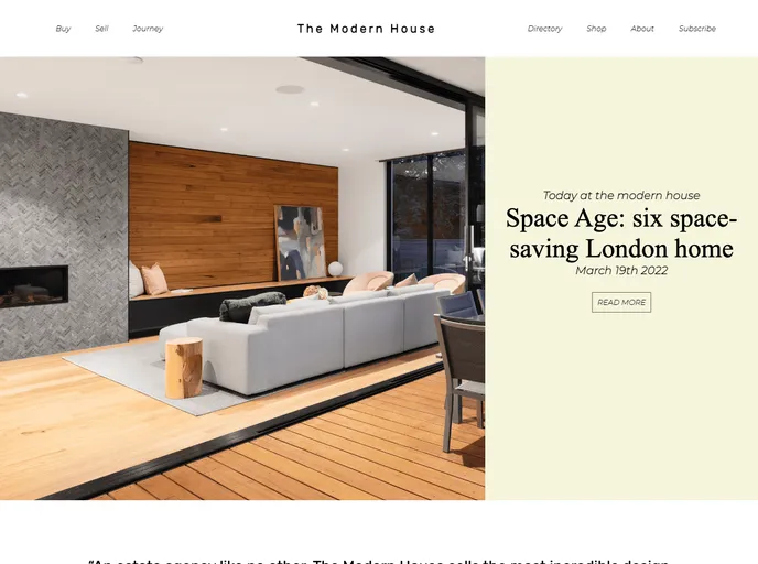 screenshot of The Modern House