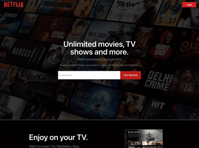 screenshot of Netflix Reactjs